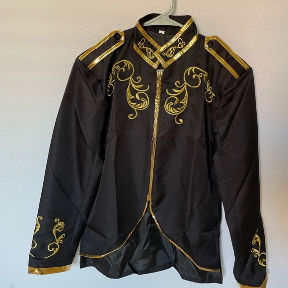 Unisex Military Blazers Prince Coats Drummer Parade Punk Officer Jacket, medium - Picture 2 of 10